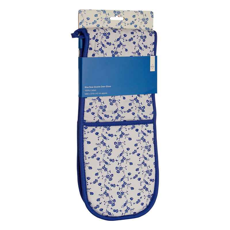 Blue Rose Double Oven Glove