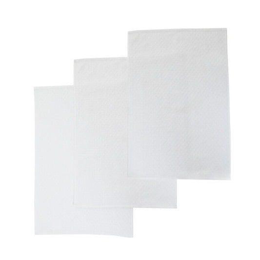 Doro Set Of 3 White Terry Tea Towels