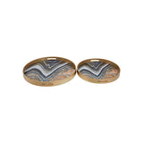Celina Set Of Two Abstract Trays - Premier Home
