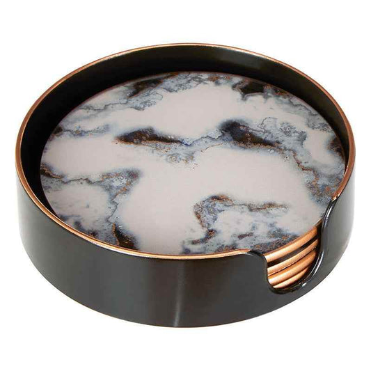 Celina Set of 4 Marble Effect Coasters - Premier Home