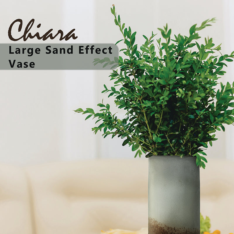 Chiara Large Grey Metallic Vase