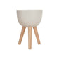 Darnell Small White Finish Rounded Planter - Premier Home
