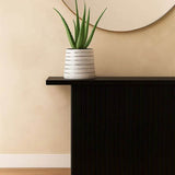 Haldis Large White Silver Ceramic Planter - Premier Home
