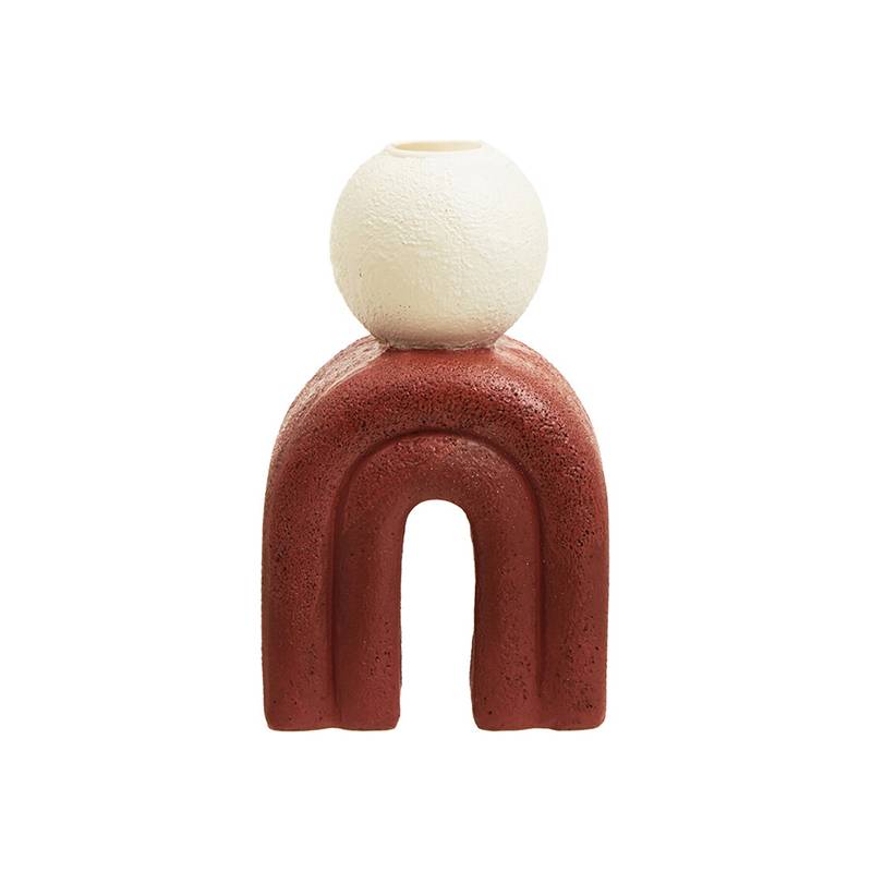 Utica Candle Holder With Red Base