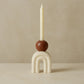 Utica Candle Holder With Cream Base