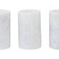 Salmo Set Of Three White Marble Tealight Holders