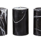 Salmo Set Of Three Black Marble Tealight Holders