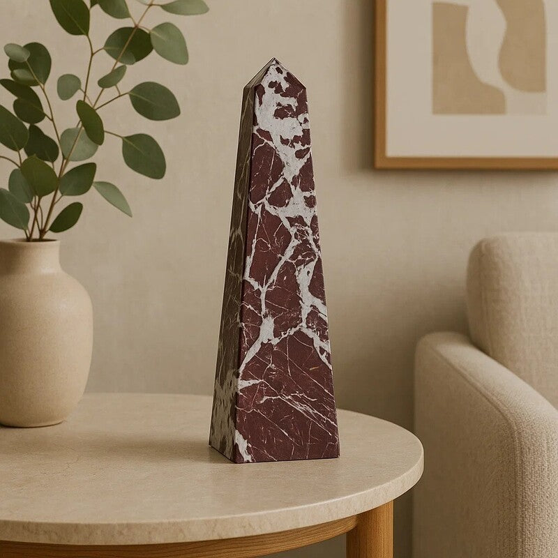 Salmo Large Red Marble Obelisk