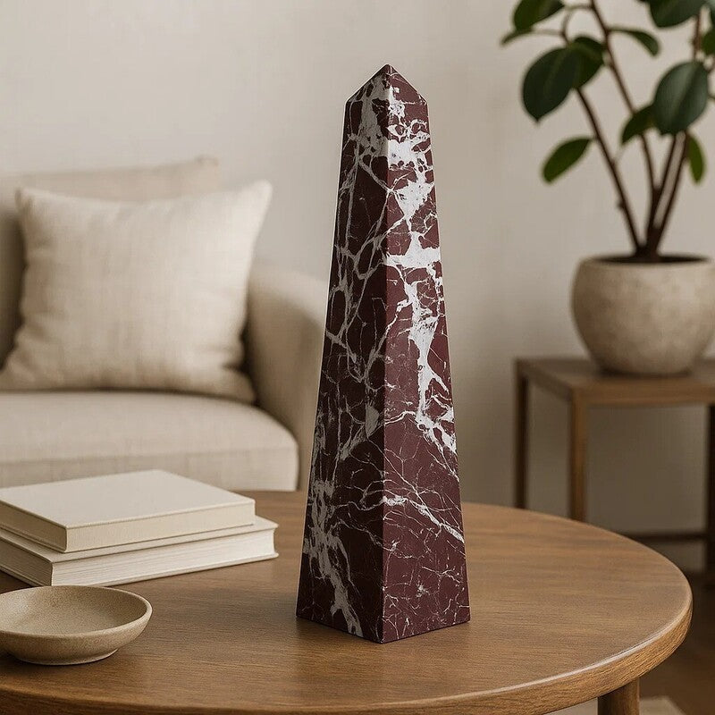 Salmo Large Red Marble Obelisk