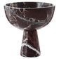 Salmo Large Red Marble Pedestal Bowl - Premier Home