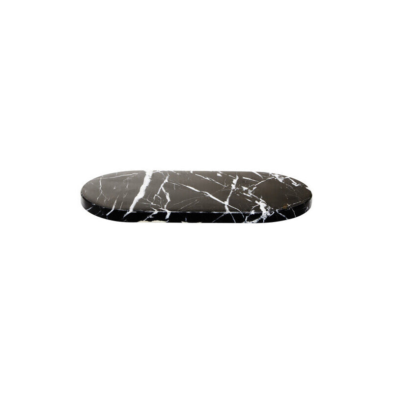 Salmo Oval Black Marble Serving Board