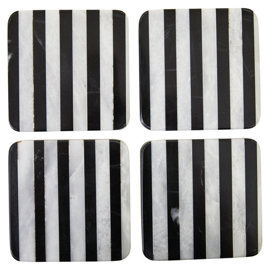 Soma Set of Four Square Striped Coasters