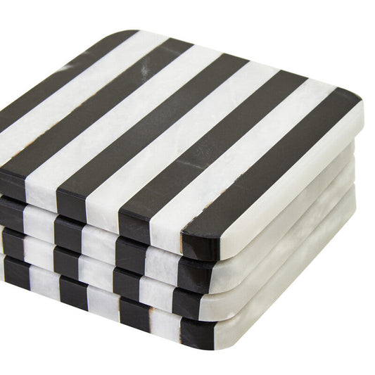 Soma Set of Four Square Striped Coasters