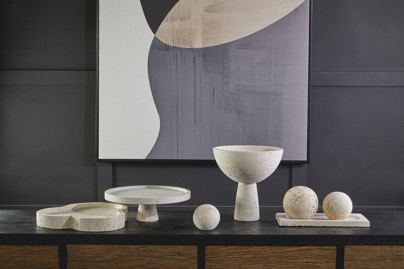 Tibor Travertine Set of 3 Deco Balls