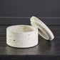 Tibor Travertine Round Trinket Box