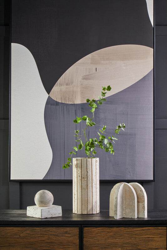 Tibor Travertine Set of 2 Arched Bookends