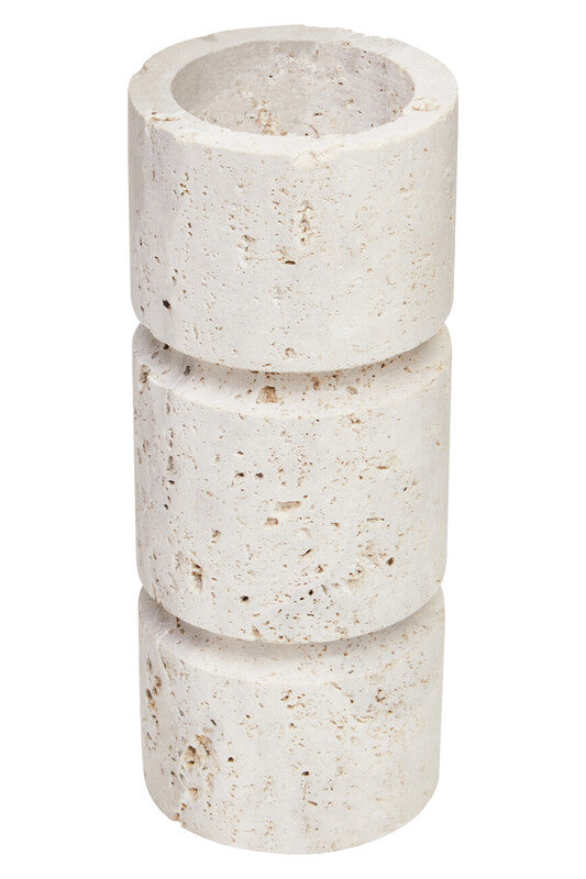 Tibor Travertine Small Candle Holder