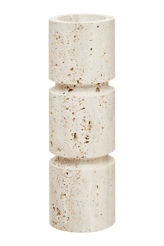 Tibor Travertine Large Candle Holder
