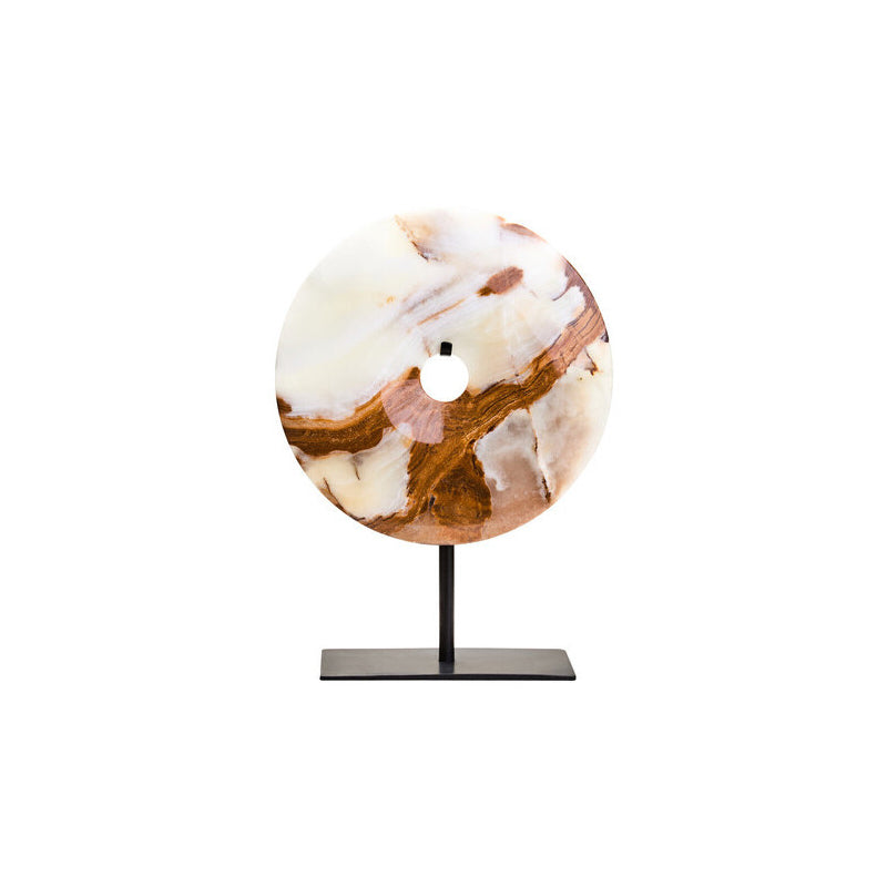 Oleena Small Round Dia 20cm Onyx Disc Sculpture