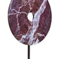 Salmo Medium Red Marble Round Dia 25cm Disc Sculpture