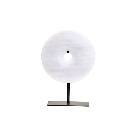 Zoro Small Round Dia 20cm Grey Marble Disc Sculpture