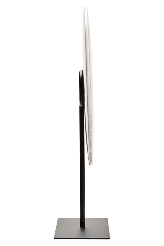 Zoro Large Round Dia 30cm Grey Marble Disc Sculpture