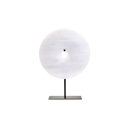 Zoro Large Round Dia 30cm Grey Marble Disc Sculpture