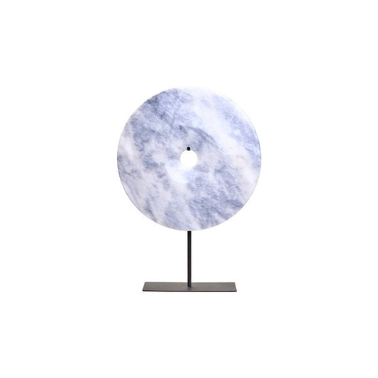 Zoro Extra Large Round Dia 35cm Grey Marble Disc Sculpture