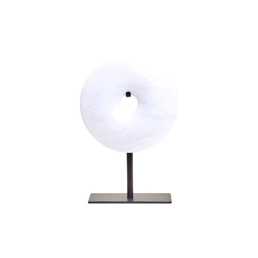 Zoro Extra Small Round Dia 15cm White Marble Disc Sculpture