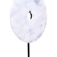 Zoro Large Round Dia 30cm White Marble Disc Sculpture