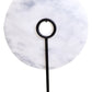 Zoro Large Round Dia 30cm White Marble Disc Sculpture