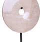 Zoro Small Cream Marble Round Dia 20cm Disc Sculpture