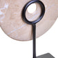 Zoro Small Cream Marble Round Dia 20cm Disc Sculpture
