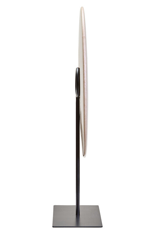 Zoro Extra Large Cream Round Dia 35cm Marble Disc Sculpture