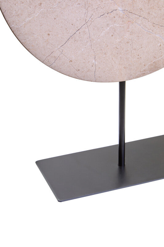 Zoro Extra Large Cream Round Dia 35cm Marble Disc Sculpture