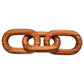 Cato Brown Wood 3 Link Chain Sculpture - Premier Home