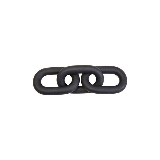 Cato Black Wood 3 Link Chain Sculpture