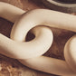 Cato White Wood 3 Link Chain Sculpture