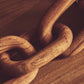 Cato Brown Wood 5 Link Chain Sculpture