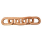 Cato Natural Wood 5 Link Chain Sculpture - Premier Home