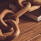 Cato Natural Wood 5 Link Chain Sculpture