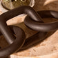 Cato 5 Link Black Wood Chain Sculpture