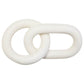 Cato White Wood 2 Link Chain Sculpture - Premier Home