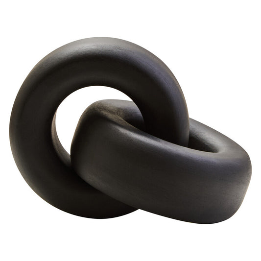 Cato Black Wood Knot Sculpture