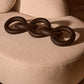 Cato Black 5 Link Wood Chain Sculpture