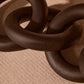 Cato Black 5 Link Wood Chain Sculpture