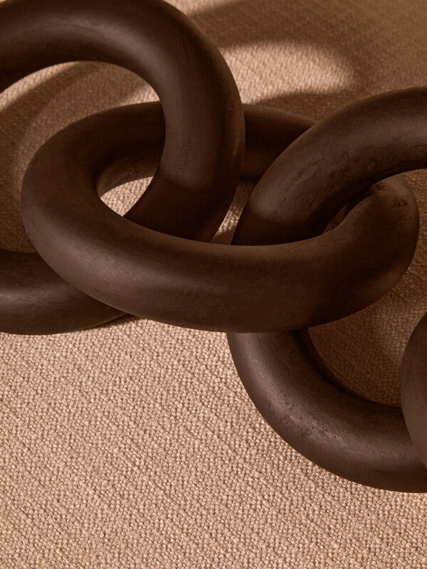 Cato Black 5 Link Wood Chain Sculpture