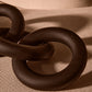 Cato Black 5 Link Wood Chain Sculpture