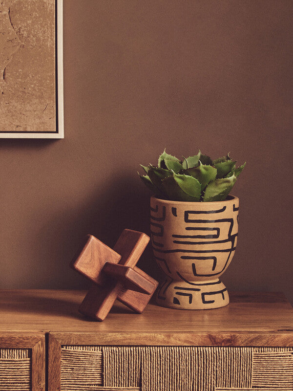 Cato Brown Wood Sculpture