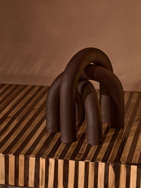 Cato Natural Wood Arch Sculpture